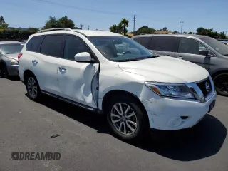 2015 Nissan Pathfinder S with VIN 5N1AR2MNXFC682500, listed as a Copart auction lot 61003095 with 105,754 mi miles and Salvage title. Bid and sale history available at DreamBid. Image 4.