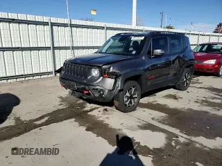 2019 Jeep Renegade Trailhawk z VIN ZACNJBC18KPK03246, wystawiony jako Copart lot #80442034 z przebiegiem 68 282 mil mil oraz Szkoda całkowita • Salvage title. Historia ofert i sprzedaży dostępna na DreamBid. Obrazek 14.