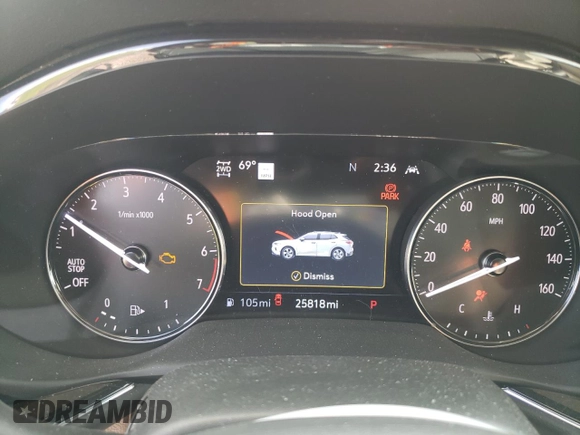 2021 Buick Envision Avenir with VIN LRBFZSR42MD141943, listed as a Copart auction lot 51734955 with 25,818 mi miles and Salvage Title. Bid and sale history available at carsss.com. Image 9.