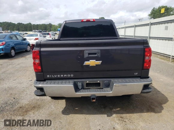 2015 Chevrolet Silverado 1500 LT with VIN 3GCUKREC0FG509688, listed as a Copart auction lot 54199185 with 0 mi miles and Salvage Title. Bid and sale history available at carsss.com. Image 6.