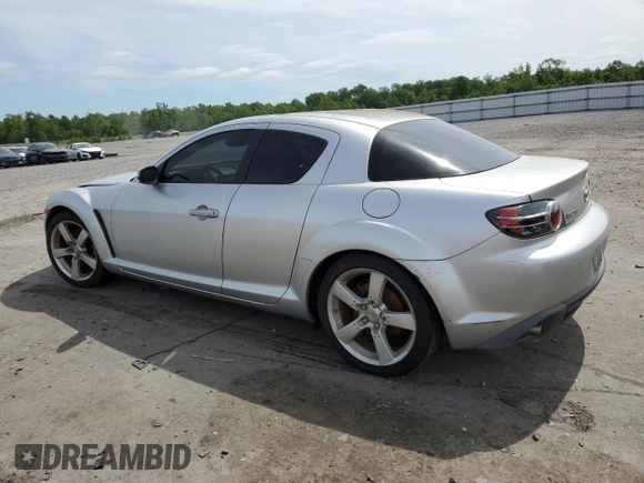 2005 Mazda RX-8 z VIN JM1FE17N650156229, wystawiony jako Copart lot #56708575 z przebiegiem Nie podano mil oraz Czysty tytuł • Clean title. Historia ofert i sprzedaży dostępna na DreamBid. Obrazek 2.