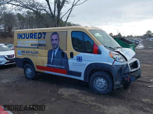 2020 Ram ProMaster Cargo with VIN 3C6TRVAG5LE104207, listed as a IAAI auction lot 41429849 with 52,971 mi miles and . Bid and sale history available at DreamBid. Image 13.
