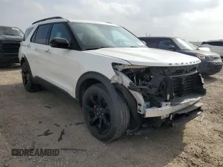 2022 Ford Explorer ST with VIN 1FM5K8GC7NGC52286, listed as a Copart auction lot 48969295 with 53,898 mi miles and Salvage Title. Bid and sale history available at carsss.com. Image 4.