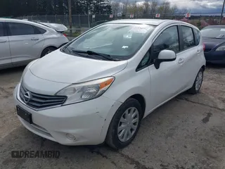 2014 Nissan Note S Plus with VIN 3N1CE2CPXEL391450, listed as a IAAI auction lot 41936997 with 86,592 mi miles and . Bid and sale history available at DreamBid. Image 2.