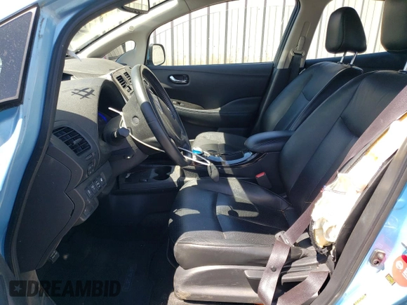 2015 Nissan LEAF SV with VIN 1N4AZ0CP2FC317178, listed as a Copart auction lot 59103363 with 54,840 mi miles. Bid and sale history available at carsss.com. Image 7.