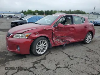 2012 Lexus CT 200h z VIN JTHKD5BH9C2114065, wystawiony jako Copart lot #55481775 z przebiegiem Nie podano mil oraz Szkoda całkowita • Salvage title. Historia ofert i sprzedaży dostępna na DreamBid. Obrazek 1.