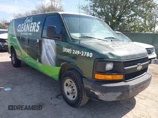 2016 Chevrolet Express Cargo Van with VIN 1GCWGBFF8G1129945, listed as a IAAI auction lot 41679828 with 270,498 mi miles. Bid and sale history available at carsss.com. Image 1.