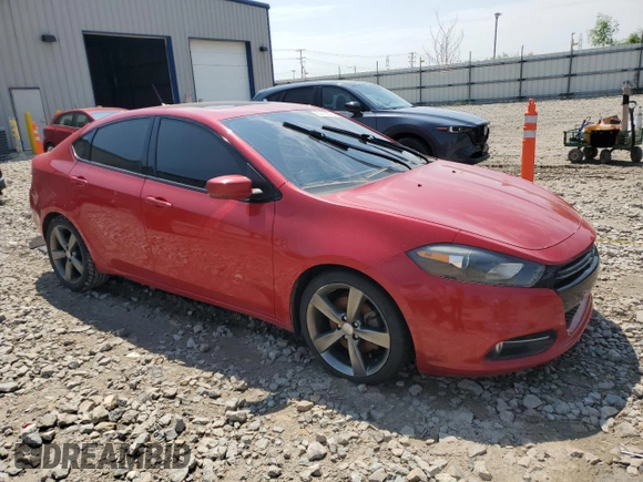 2015 Dodge Dart GT with VIN 1C3CDFEB4FD200285, listed as a Copart auction lot 60419325 with 106,671 mi miles and Clean title. Bid and sale history available at DreamBid. Image 4.