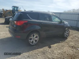2019 Ford Escape Titanium with VIN 1FMCU0J99KUB10731, listed as a Copart auction lot 53433825 with 152,280 mi miles and Salvage title. Bid and sale history available at DreamBid. Image 3.