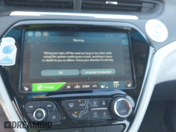 2020 Chevrolet Bolt EV Premier with VIN 1G1FZ6S03L4145572, listed as a IAAI auction lot 41672295 with 25,998 mi miles. Bid and sale history available at carsss.com. Image 18.