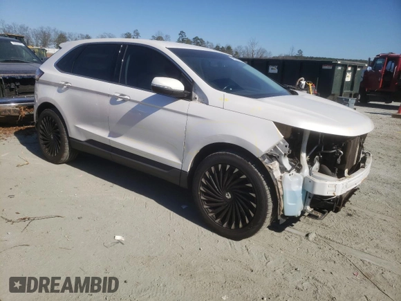 2016 Ford Edge Titanium with VIN 2FMPK4K98GBB23514, listed as a Copart auction lot 46593605 with 165,546 mi miles and Salvage Title. Bid and sale history available at carsss.com. Image 4.