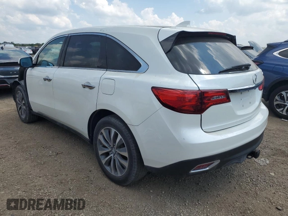 2015 Acura MDX Technology with VIN 5FRYD4H4XFB004541, listed as a Copart auction lot 64092895 with 106,304 mi miles and Salvage title. Bid and sale history available at DreamBid. Image 2.