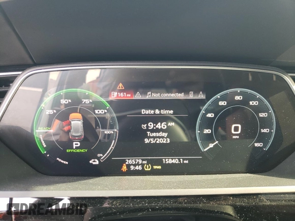 2019 Audi e-tron Premium Plus with VIN WA1LAAGE9KB012960, listed as a Copart auction lot 66488553 with 26,579 mi miles. Bid and sale history available at carsss.com. Image 9.
