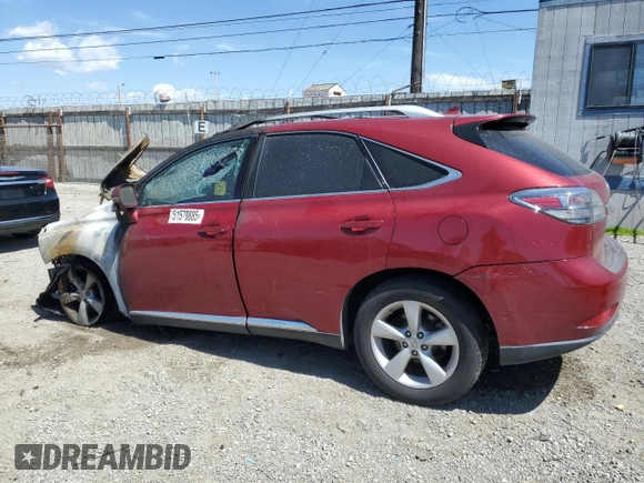 2012 Lexus RX 350 with VIN 2T2ZK1BA6CC077670, listed as a Copart auction lot 51578885 with Not provided miles and Non repairable. Bid and sale history available at DreamBid. Image 2.