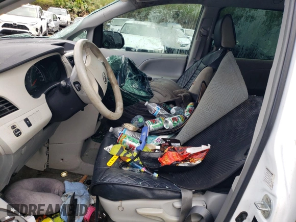 2014 Toyota Sienna L with VIN 5TDZK3DC8ES520037, listed as a Copart auction lot 54092715 with Not provided miles and Salvage title. Bid and sale history available at DreamBid. Image 7.