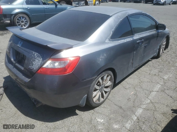 2009 Honda Civic Cpe Si with VIN 2HGFG21529H704030, listed as a Copart auction lot 60344784 with 0 mi miles and Salvage Title. Bid and sale history available at carsss.com. Image 3.