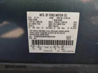 2019 Ford Explorer XLT z VIN 1FM5K8D88KGB25185, wystawiony jako IAAI lot #42359309 z przebiegiem 116 882 mil mil oraz . Historia ofert i sprzedaży dostępna na DreamBid. Obrazek 9.
