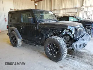 2021 Jeep Wrangler Sport S with VIN 1C4GJXAN1MW681030, listed as a Copart auction lot 79663324 with 38,526 mi miles and Salvage title. Bid and sale history available at DreamBid. Image 4.