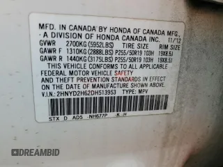 2013 Acura MDX Advance Pkg with VIN 2HNYD2H62DH513953, listed as a Copart auction lot 58642834 with 172,515 mi miles and Clean Title. Bid and sale history available at carsss.com. Image 13.