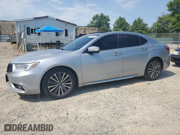 2018 Acura TLX w/Advance Pkg with VIN 19UUB3F75JA006665, listed as a Copart auction lot 63675894 with 150,417 mi miles and Salvage Title. Bid and sale history available at carsss.com. Image 1.
