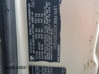 1988 BMW 3 Series z VIN WBABB230XJ8861681, wystawiony jako Copart lot #82829404 z przebiegiem Nie podano mil oraz Czysty tytuł • Clean title. Historia ofert i sprzedaży dostępna na DreamBid. Obrazek 12.