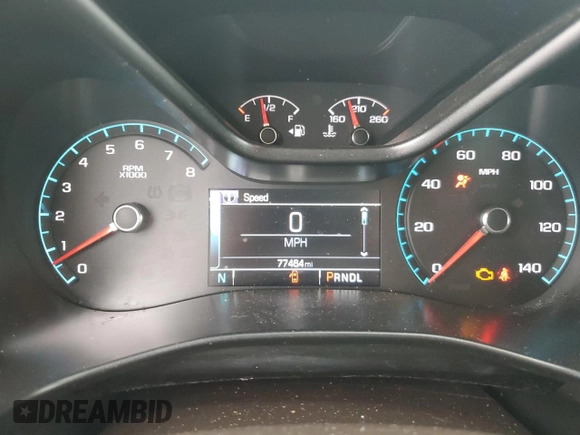 2018 GMC Canyon 2WD SLE with VIN 1GTG5CEN5J1216265, listed as a Copart auction lot 81245954 with 77,464 mi miles and Salvage Title. Bid and sale history available at carsss.com. Image 9.