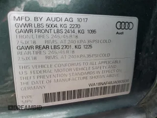 2018 Audi A4 allroad Premium Plus with VIN WA18NAF48JA080836, listed as a Copart auction lot 83495794 with 63,164 mi miles and Salvage Title. Bid and sale history available at carsss.com. Image 13.