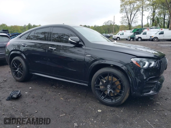 2021 Mercedes-Benz GLE 53 AMG with VIN 4JGFD6BB4MA375899, listed as a IAAI auction lot 42193449 with 27,154 mi miles and . Bid and sale history available at DreamBid. Image 14.