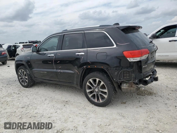 2017 Jeep Grand Cherokee Overland z VIN 1C4RJFCG2HC700029, wystawiony jako Copart lot #48120525 z przebiegiem 107 369 mil mil oraz Szkoda całkowita • Salvage title. Historia ofert i sprzedaży dostępna na DreamBid. Obrazek 2.