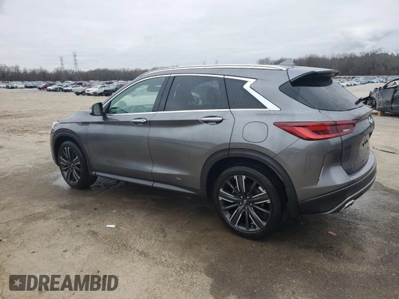 2022 Infiniti QX50 Luxe z VIN 3PCAJ5BA6NF113237, wystawiony jako Copart lot #42326275 z przebiegiem 44 538 mil mil oraz Szkoda całkowita • Salvage title. Historia ofert i sprzedaży dostępna na DreamBid. Obrazek 2.