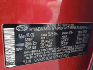 2023 Hyundai Santa Fe Hybrid SEL Premium with VIN 5NMS3DA19PH007120, listed as a Copart auction lot 78940154 with 17,673 mi miles and Salvage Title. Bid and sale history available at carsss.com. Image 12.