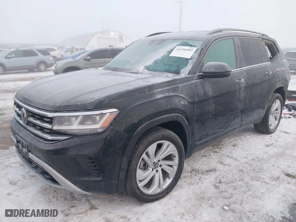 2021 Volkswagen Atlas 3.6L V6 SE w/Technology with VIN 1V2HR2CA9MC574558, listed as a IAAI auction lot 41296583 with 50,267 mi miles. Bid and sale history available at carsss.com. Image 18.