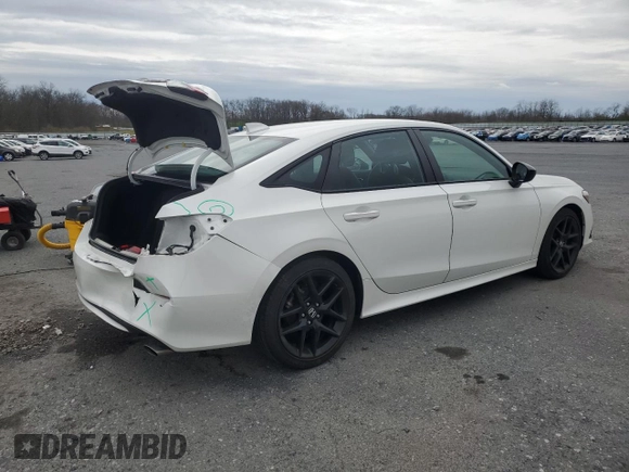 2022 Honda Civic Sedan Sport with VIN 2HGFE2F55NH584751, listed as a Copart auction lot 51897275 with 21,828 mi miles and Salvage Title. Bid and sale history available at carsss.com. Image 3.
