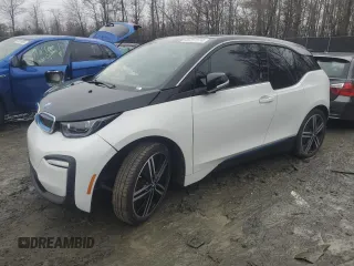 2019 BMW i3 with VIN WBY8P2C55K7E47114, listed as a Copart auction lot 85257574 with 36,348 mi miles and Salvage Title. Bid and sale history available at carsss.com. Image 1.