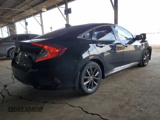 2019 Honda Civic Sedan EX with VIN 19XFC1F31KE207886, listed as a Copart auction lot 51602615 with 56,118 mi miles and Salvage Title. Bid and sale history available at carsss.com. Image 3.