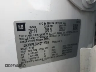 2017 GMC Acadia Denali with VIN 1GKKNPLS3HZ117955, listed as a Copart auction lot 51443175 with 116,142 mi miles and Salvage Title. Bid and sale history available at carsss.com. Image 14.