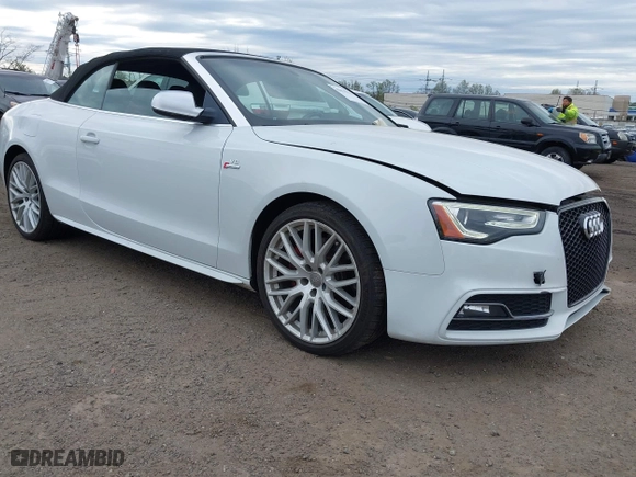 2015 Audi S5 Premium Plus with VIN WAUCGAFH2FN009433, listed as a IAAI auction lot 42034153 with 104,859 mi miles. Bid and sale history available at carsss.com. Image 1.