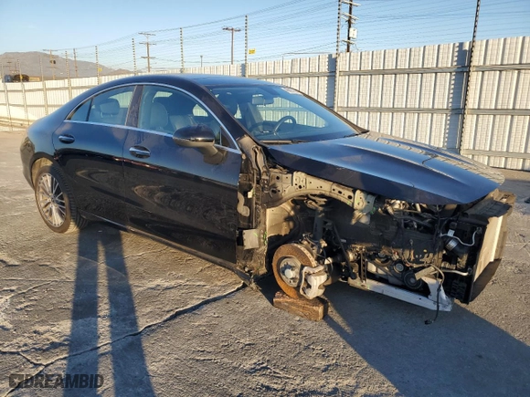 2021 Mercedes-Benz CLA with VIN W1K5J4GB7MN219795, listed as a Copart auction lot 46680135 with 30,885 mi miles and Salvage Title. Bid and sale history available at carsss.com. Image 4.