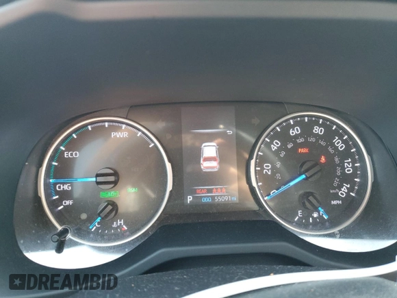 2022 Toyota RAV4 Hybrid SE with VIN JTM16RFVXNJ016590, listed as a Copart auction lot 56836825 with 55,091 mi miles and Salvage title. Bid and sale history available at DreamBid. Image 9.