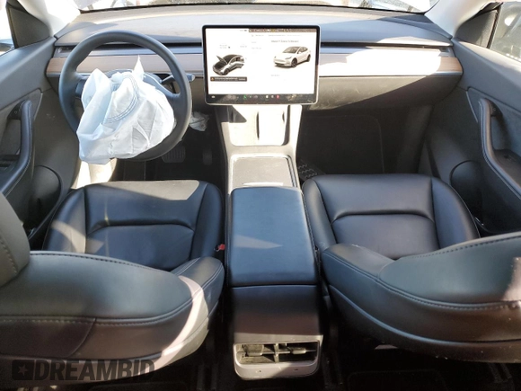 2021 Tesla Model Y Long Range with VIN 5YJYGDEE0MF274042, listed as a Copart auction lot 48383055 with 39,264 mi miles and Salvage Title. Bid and sale history available at DreamBid. Image 8.