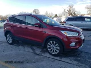 2017 Ford Escape Titanium with VIN 1FMCU0JD7HUD41107, listed as a Copart auction lot 85657084 with 197,982 mi miles and Salvage Title. Bid and sale history available at DreamBid. Image 4.