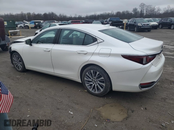 2021 Lexus ES with VIN 58AD11D19MU006860, listed as a Copart auction lot 52684255 with 57,030 mi miles and Salvage Title. Bid and sale history available at carsss.com. Image 2.