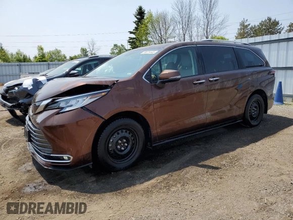 2024 Toyota Sienna LE z VIN 5TDGSKFCXRS148320, wystawiony jako Copart lot #59415445 z przebiegiem 14 883 mil mil oraz Szkoda całkowita • Salvage title. Historia ofert i sprzedaży dostępna na DreamBid. Obrazek 1.