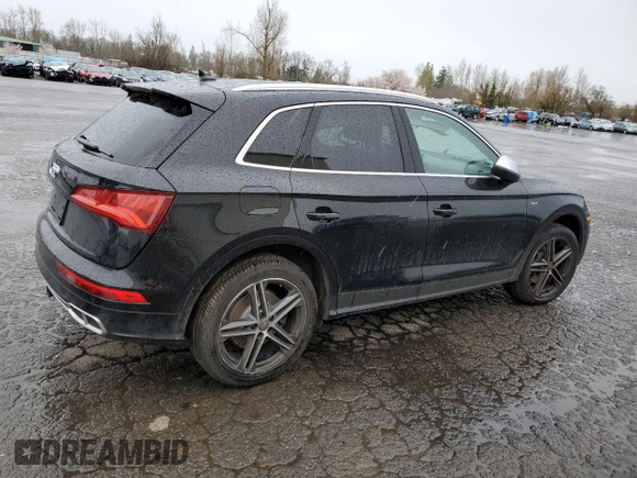 2018 Audi SQ5 Premium Plus with VIN WA1A4AFY9J2133075, listed as a Copart auction lot 48996535 with 0 mi miles and Salvage Title. Bid and sale history available at carsss.com. Image 3.