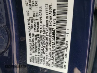 2010 Honda CR-V LX z VIN 5J6RE4H31AL084547, wystawiony jako Copart lot #57335165 z przebiegiem 184 988 mil mil oraz Szkoda całkowita • Salvage title. Historia ofert i sprzedaży dostępna na DreamBid. Obrazek 13.