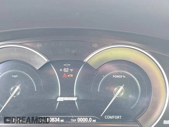 2019 BMW 5 Series 530e iPerformance with VIN WBAJA9C55KB392765, listed as a IAAI auction lot 41748610 with 60,834 mi miles. Bid and sale history available at carsss.com. Image 7.