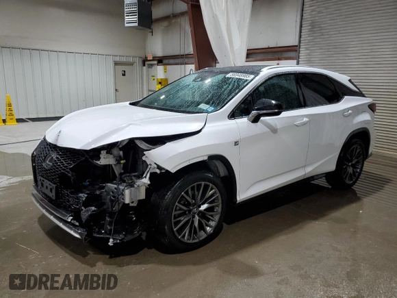 2021 Lexus RX 350 F Sport with VIN 2T2YZMDA4MC262310, listed as a Copart auction lot 56948985 with 19,366 mi miles and Salvage title. Bid and sale history available at DreamBid. Image 1.