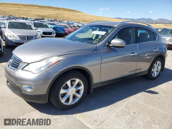 2010 Infiniti EX Journey with VIN JN1AJ0HR3AM755208, listed as a Copart auction lot 70825834 with 97,838 mi miles and Salvage Title. Bid and sale history available at carsss.com. Image 1.