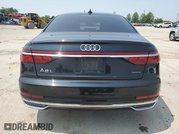 2019 Audi A8 with VIN WAU8DAF82KN020487, listed as a Copart auction lot 60214005 with 75,895 mi miles and Salvage title. Bid and sale history available at DreamBid. Image 6.