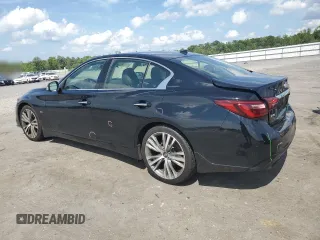 2018 Infiniti Q50 Luxe with VIN JN1EV7AR9JM436131, listed as a Copart auction lot 61730475 with 121,452 mi miles and Salvage title. Bid and sale history available at DreamBid. Image 2.